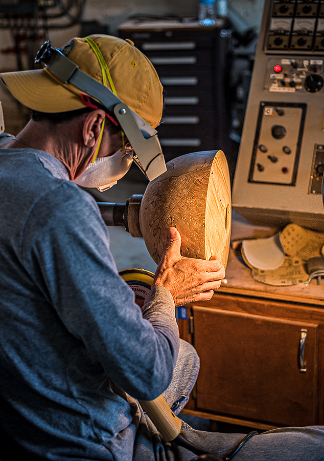 Sanding on the final resting place for Lindsey