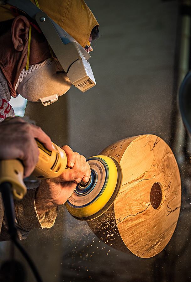 Sanding on the final resting place for Lindsey